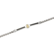 Mabina Bracciale argento con placca ancora e zirconi neri 534011